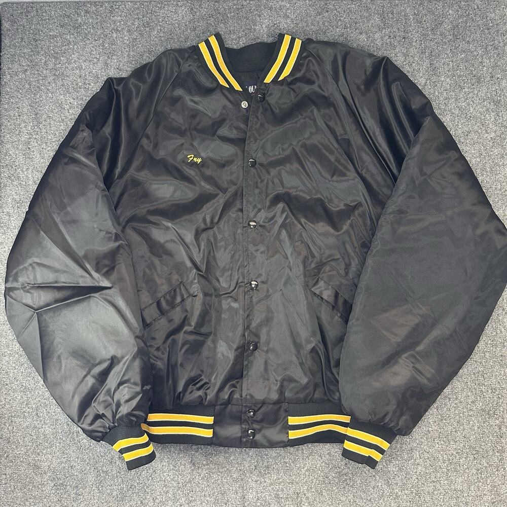 VTG United Steel Workers Of America Satin Bomber Jacket Local 6966 USA Sz 2XL